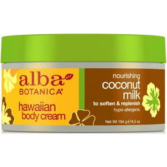 Alba Botanica Hawaiian Body Cream Coconut Milk 184g