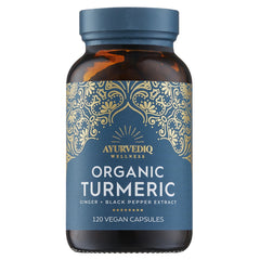 Ayurvediq Wellness Organic Turmeric Ginger + Black Pepper Extract 120's