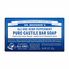 Dr Bronner's Magic Soaps All-One Peppermint Pure-Castile Bar Soap 140g