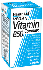 Health Aid Vegan Vitamin B50 Complex 30's