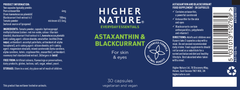 Higher Nature Astaxanthin & Blackcurrant 30's