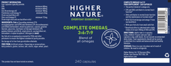 Higher Nature Complete Omegas 3:6:7:9 240's