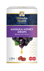 Manuka Health Products Manuka Honey Drops Blackcurrant Flavour MGO 400+ 65g 15's