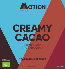 Motion Nutrition Creamy Cacao Organic Whey Protein Powder 30g (SINGLE)