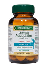 Nature's Bounty Chewable Acidophilus with B Lactis Strawberry Flavour 60's