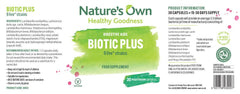 Nature's Own Biotic Plus 30's