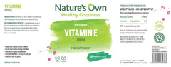 Nature's Own Vitamin E 100mg 60's
