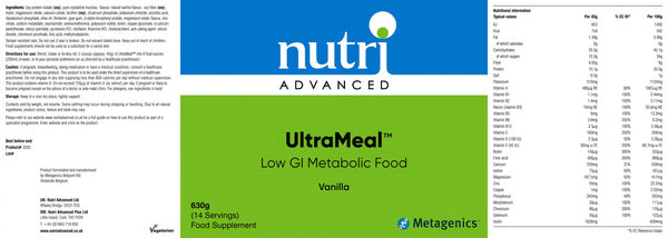 Nutri Advanced UltraMeal Vanilla 630g (14 servings)