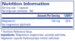 Pure Encapsulations Magnesium (glycinate) 180's