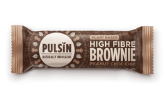 Pulsin Plant Based High Fibre Brownie Peanut Choc Chip 18 x 35g CASE