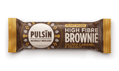 Pulsin Plant Based High Fibre Brownie Salted Caramel & Peanut 35g BAR