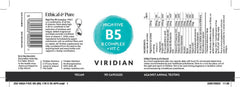Viridian HIGH FIVE B5 B-Complex + Magnesium Ascorbate 90's