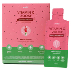 Zooki Vitamin C Zooki Watermelon 30x15ml Sachets CASE