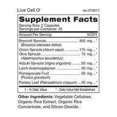 Live Cell Sprouted Food Supplement for Type O 90's