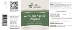 Good Health Naturally CurcuminX4000 Original 180s