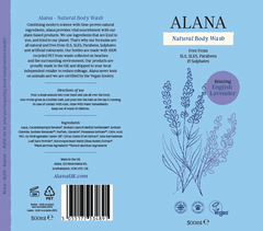 Alana Natural Body Wash Relaxing English Lavender 500ml
