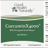 Good Health Naturally CurcuminX4000 With Fenugreek Seed Extract Refill Pouch 180s