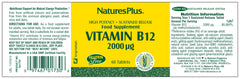 Nature's Plus Vitamin B12 2000ug 60's