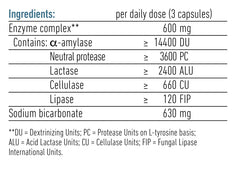 Biogena Digestive Enzymes Formula Vegan 90s