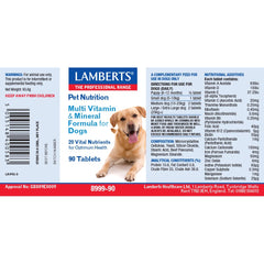 Lamberts Pet Nutrition Multi Vitamin & Mineral Formula for Dogs 90s
