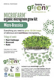 Teeny Greeny Microfarm Organic Microgreen Grow Kit 'Micro-Brassica' (Red Cabbage, Broccoli, Kale)