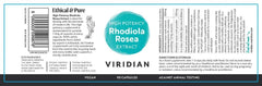 Viridian High Potency Rhodiola Rosea Extract 90s