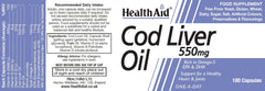 Health Aid Cod Liver Oil 550mg 180s