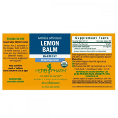 Herb Pharm Lemon Balm 30ml