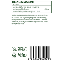 Natures Aid Saw Palmetto (Standardised) 500mg 90's