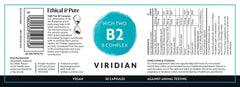 Viridian High Two B2 B-Complex 30s