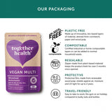 Together Health Vegan Multi Wholefood Multivitamin with D3, B12, K2, Iron, Zinc, Calcium & Iodine 60's