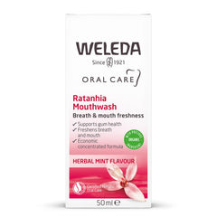 Weleda Oral Care Ratanhia Mouthwash Herbal Mint Flavour 50ml