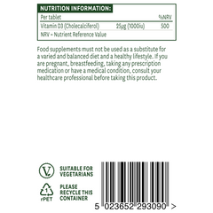 Natures Aid Vitamin D3 (High Strength) 1000iu 90's