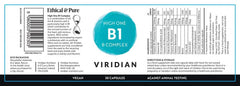 Viridian High One B1 B-Complex 30s