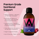 Well.Actually. Liposomal Glutathione 500mg Dual Action Cherry Flavour 150ml