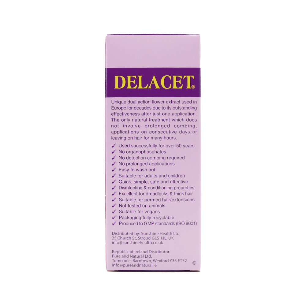 Delacet Herbal Head Lice Solution 100ml