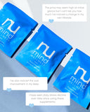 Nu Mind Wellness Stress Support Formula & Live Friendly Bacteria 30 Days Supply DARK BLUE BOX