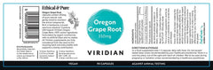 Viridian Oregon Grape Root 90s