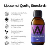Well.Actually. Liposomal Glutathione 500mg Dual Action Blueberry Flavour 150ml