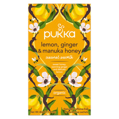 Pukka Herbs Lemon, Ginger & Manuka Honey Tea