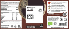 Mushrooms For Life Organic Reishi Zen Coffee 80g
