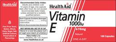 Health Aid Vitamin E 1000iu 100s