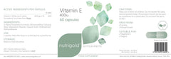 Nutrigold Vitamin E 400iu 60s