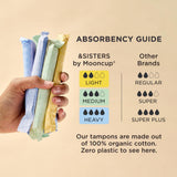Mooncup Naked Tampons with Cardboard Applicator Medium 14s