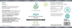 Cytoplan MSM Methylsulphonylmethane 1000mg 60s