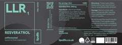 Lipolife LLR1 Resveratrol Unflavoured 240ml (Liposomal)