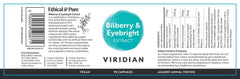 Viridian Bilberry & Eyebright Extract 90s