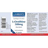 Lamberts L-Ornithine HCL 500mg 60s