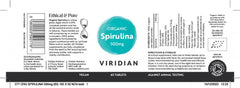 Viridian Organic Spirulina 500mg 60s