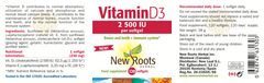 New Roots Herbal Vitamin D3 2500iu 120s